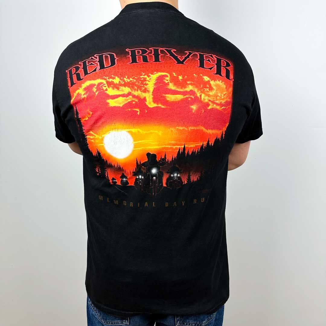 Vintage T-paita Biker Red River (L)